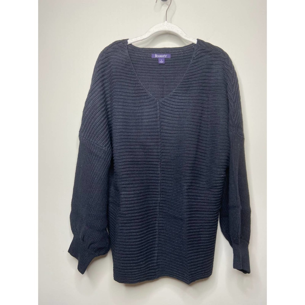 Roaman's Black Pullover Sweater Size 12